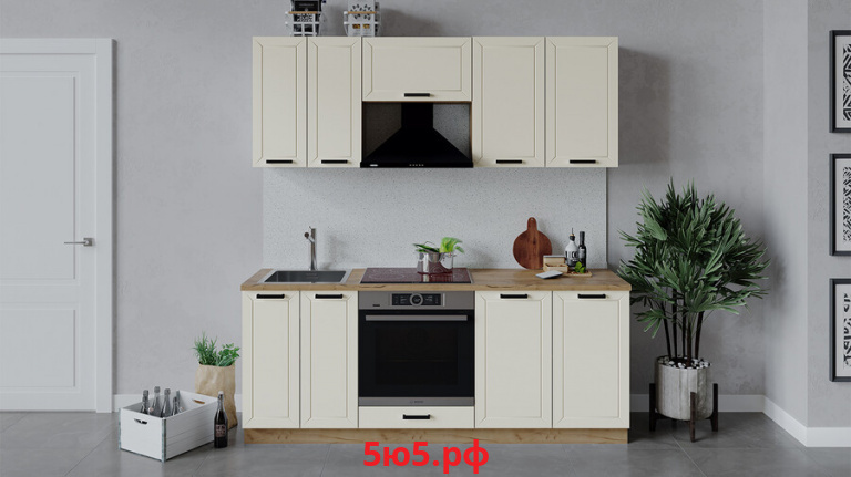 Модульная кухня Лорас Дуб Крафт золотой, Холст брюле