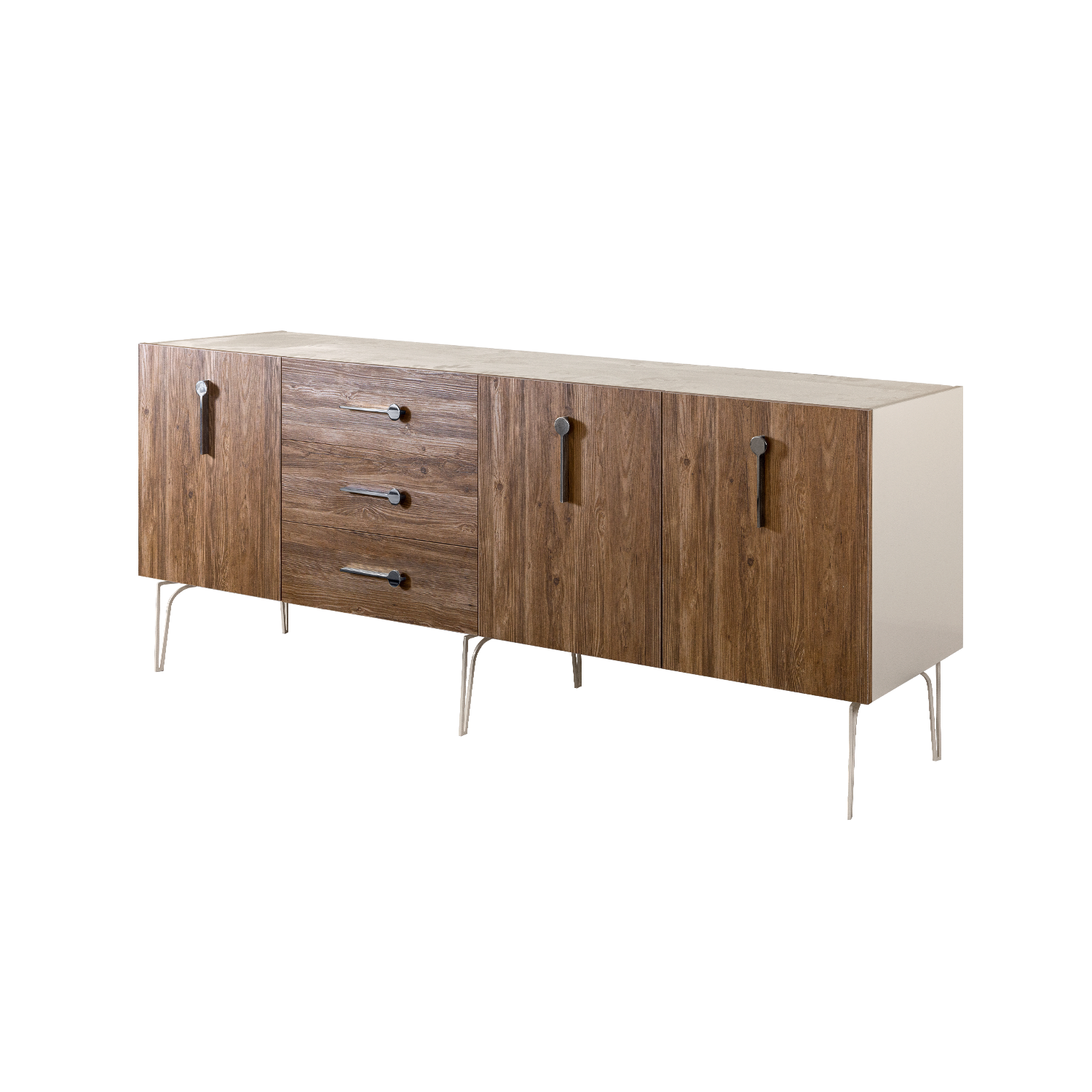 БМКМ-5(Wo) Комод (для гостиной) 2.1 (3 двери wood) BOGEMIA Wood