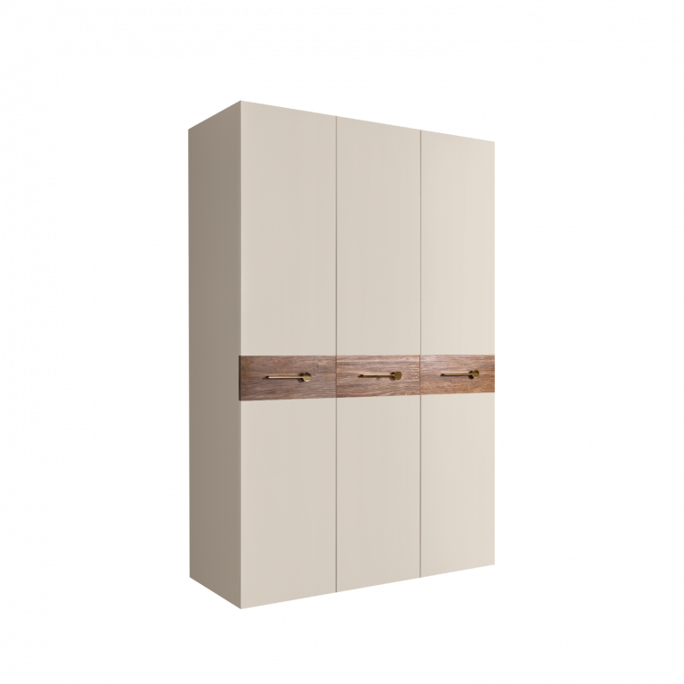 БМШ2/3(Wo) Шкаф 3-х дв. (без зеркал) для платья и белья BOGEMIA Wood
