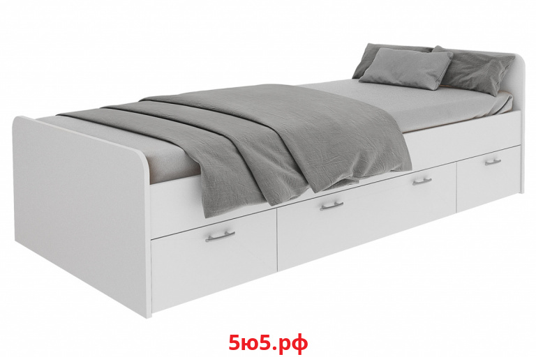 Кровать ( 90 х 200  ) Боро Белый