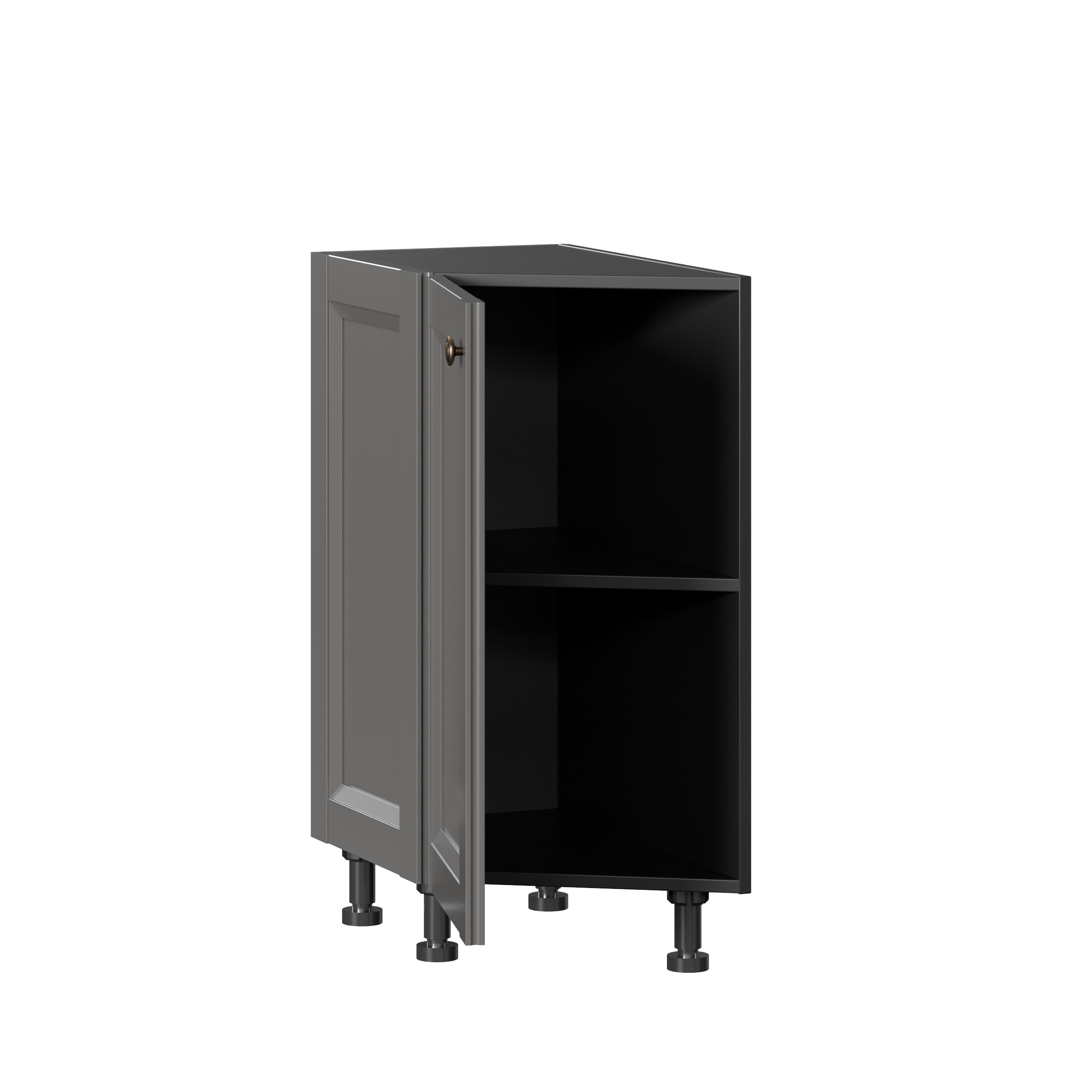 Амели-3 Тумба кухонная окончание 350 (Чёрный/Оникс серый) ЛД 299.220.000.016