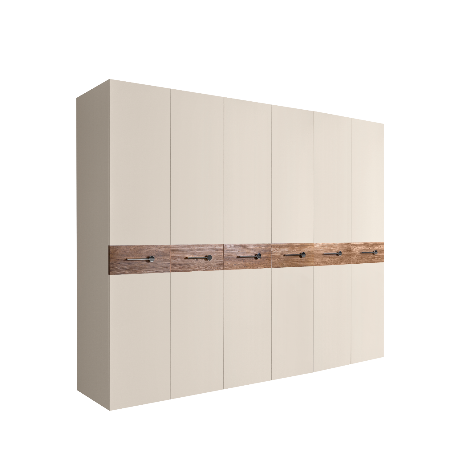 БМШ2/6(Wo) Шкаф 6-ти дв. (без зеркал) для платья и белья BOGEMIA Wood