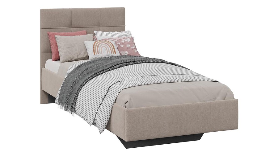 Кровать без ПМ Элис Тип 1 без подъемного механизма Велюр ultra cashmere