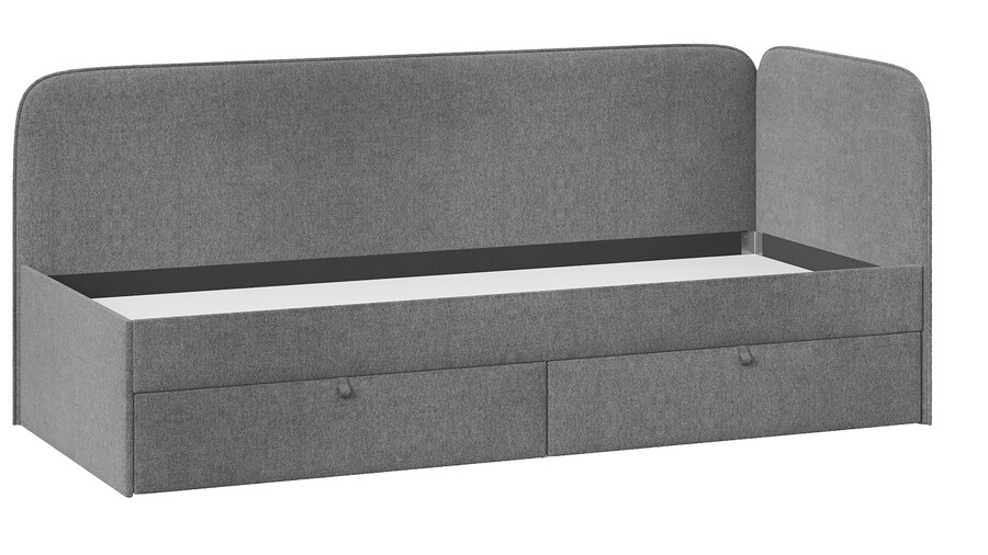 Кровать с мягкой обивкой 900 Молли Тип 1 Микровелюр Scandi Graphite 22