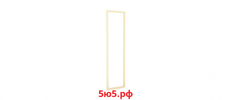 Фасад дверь распашная с зеркалом 544*2242 Александрия (Кожа Ленто) ЛД 625.002.000