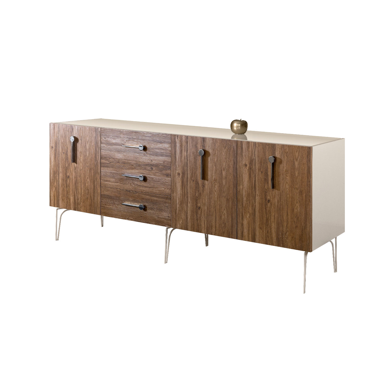 БМКМ-5(Wo) Комод (для гостиной) 2.1 (3 двери wood) BOGEMIA Wood