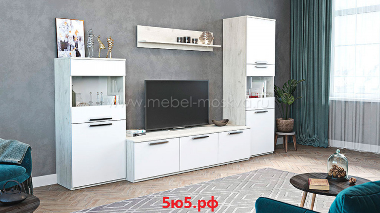 Гостиная Napoli Крафт Белый NAPOLI-KG-10-DkwB Skandi