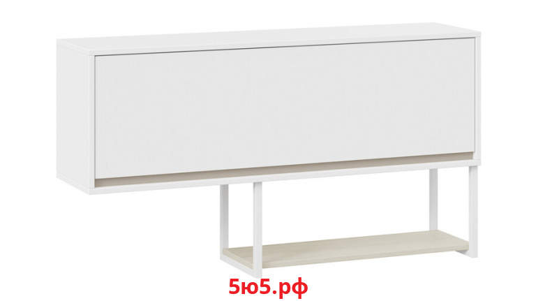 Шкаф навесной Сканди - СМ- 386.15.011 Дуб Гарден, Белая, Глиняный серый