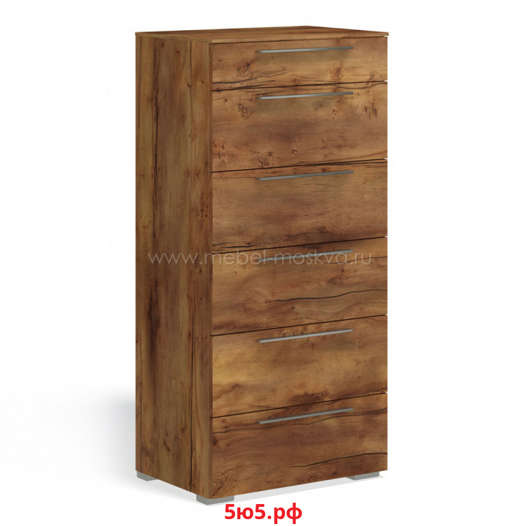 Высокий комод Соло 6 ящиков (таксония) 393.34-T