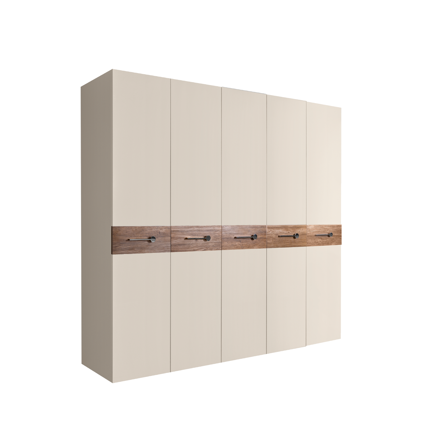 БМШ2/5(Wo) Шкаф 5-ти дв. (без зеркал) для платья и белья BOGEMIA Wood