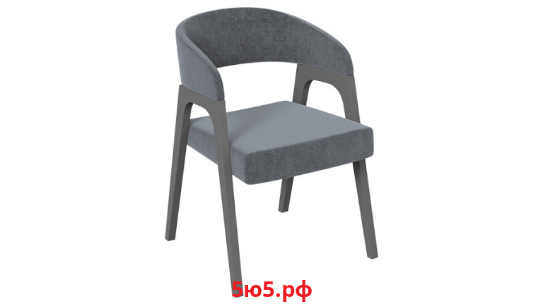 Кресло Техас 1 - W-101 Графит, тк. №219 Велюр Jercy graphite