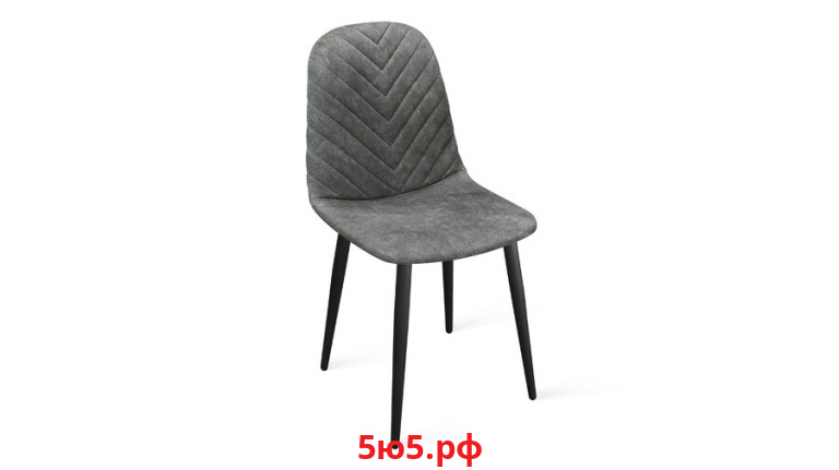Стул Шерри К1С Черный муар, Микровелюр Wellmart Graphite
