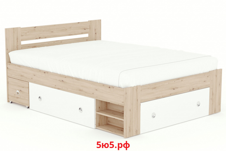 Кровать (180х200) Стефан Белый