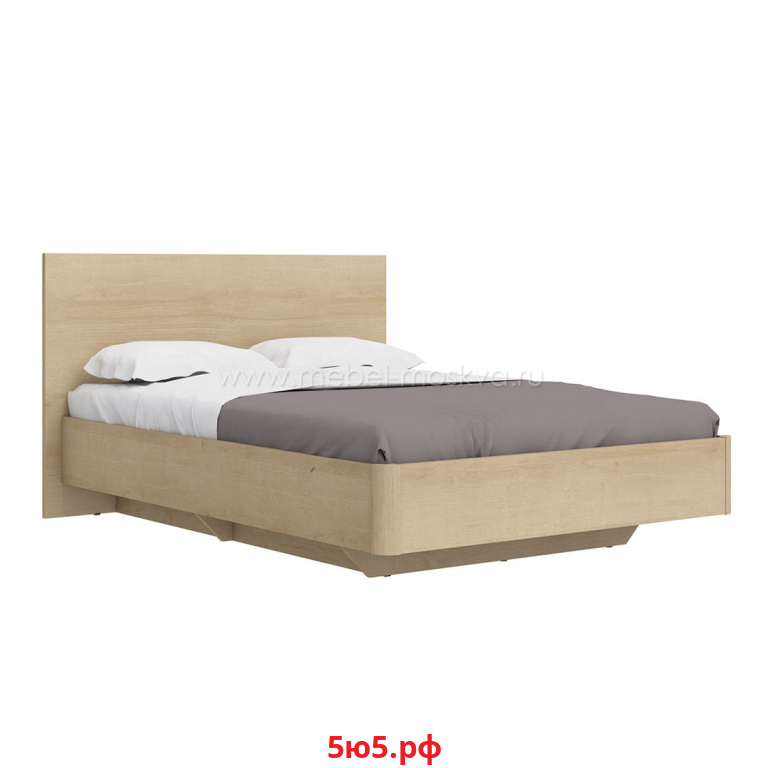 Кровать полуторная 140х200 Solo (дуб Ривьера) 393.krp1814.S3214-Dr