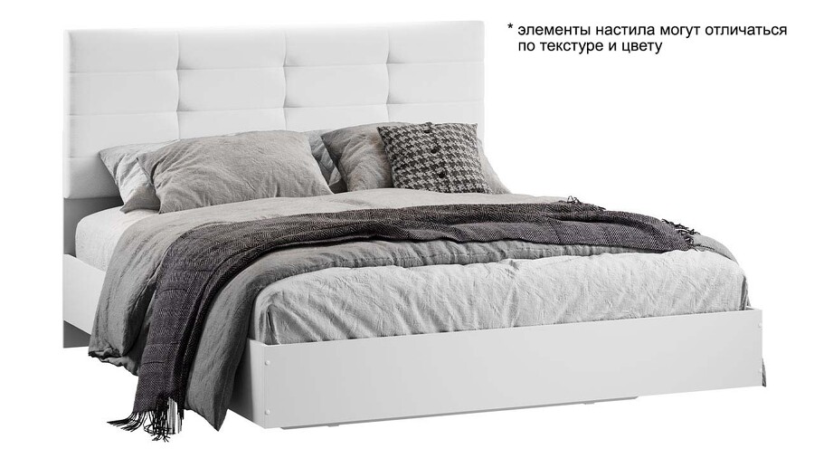 Кровать Бетта Тип 3 - 413.003.000 Белый снег, Белый