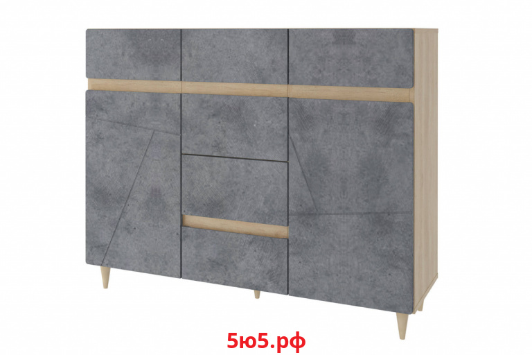 Комод Киото СТЛ.339.05 Бетон тёмный