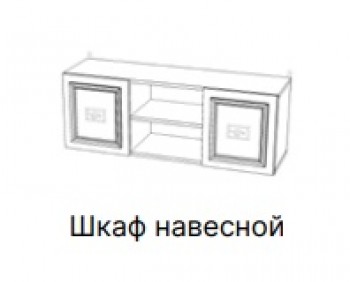 Детская Виктория  молодёжная МВК-03 Шкаф навесной Белый серебро