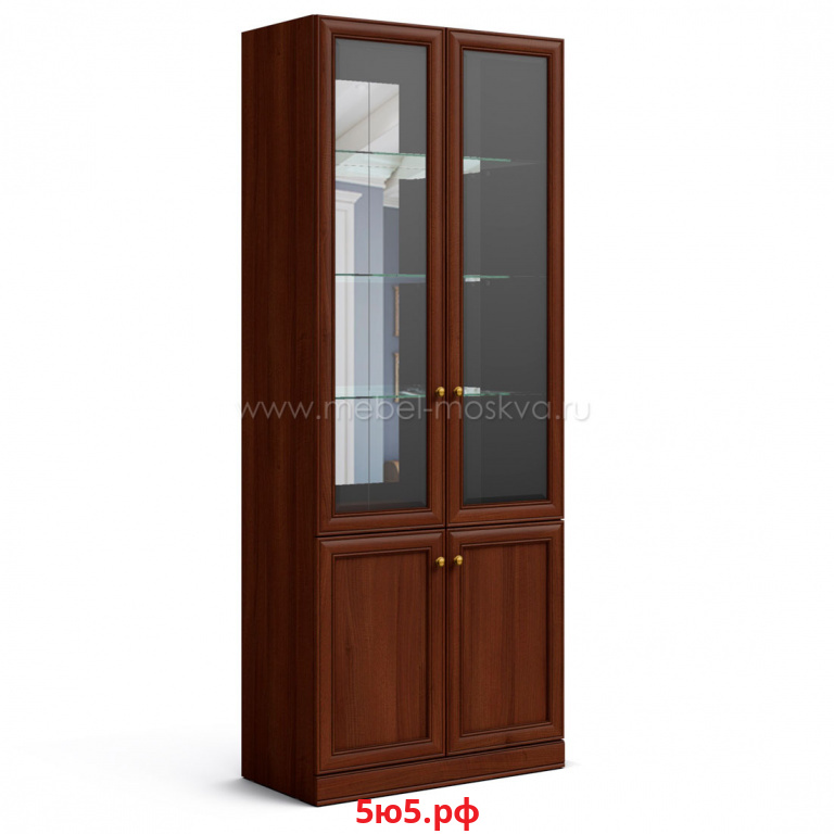 Шкаф-витрина Верди (орех Леванте) 461.02S-Lev