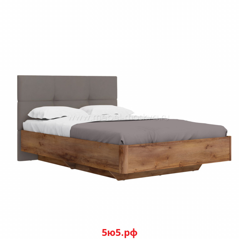 Кровать 140х200 Solo QUATRO (таксония/рогожка) 393.krp1814.S2114/2514-T.BRAVO Dark Grey