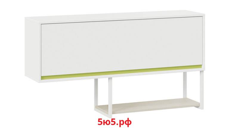 Шкаф навесной Сканди - СМ- 386.15.011 Дуб Гарден, Белая, Зеленый